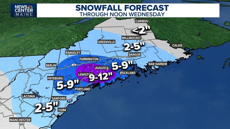 White Christmas: Updated snow forecast for tonight into Wednesday